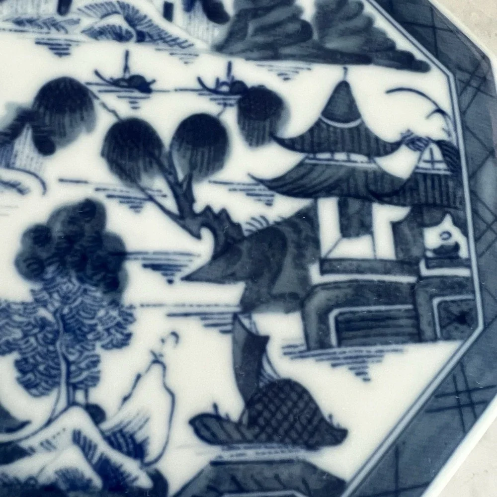 Vintage Mottahedeh Vista‎ Alegre Historic Charleston Blue Canton Tile Trivet